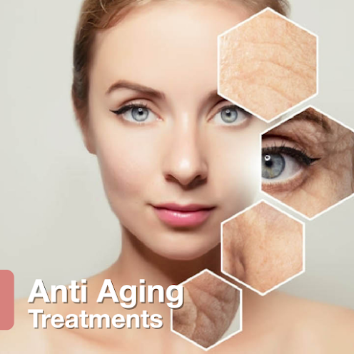 Skin treatment stock photo