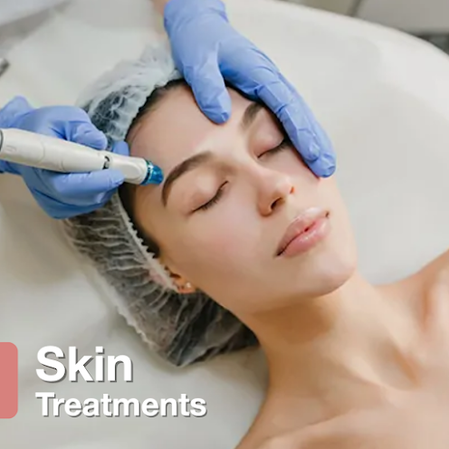 Skin treatment stock photo